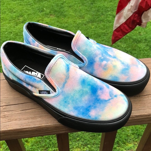 tie dye slip on shoes